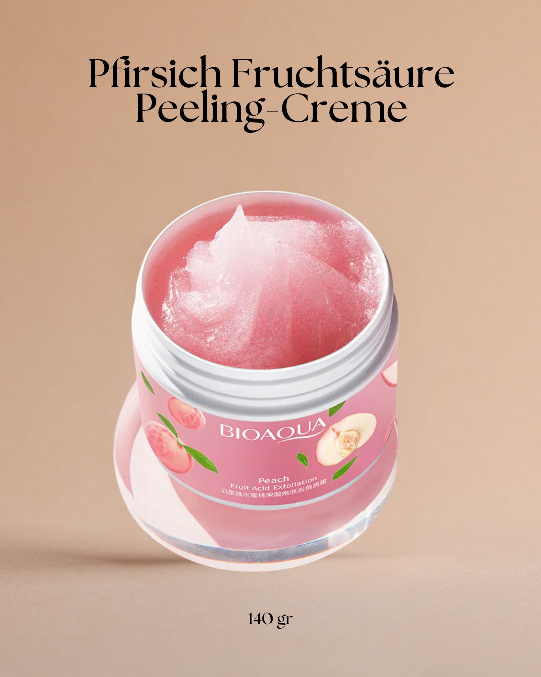 Pfirsich Fruchtsäure Peeling-Creme – Sanftes Fruchtpeeling für glatte, strahlende Haut