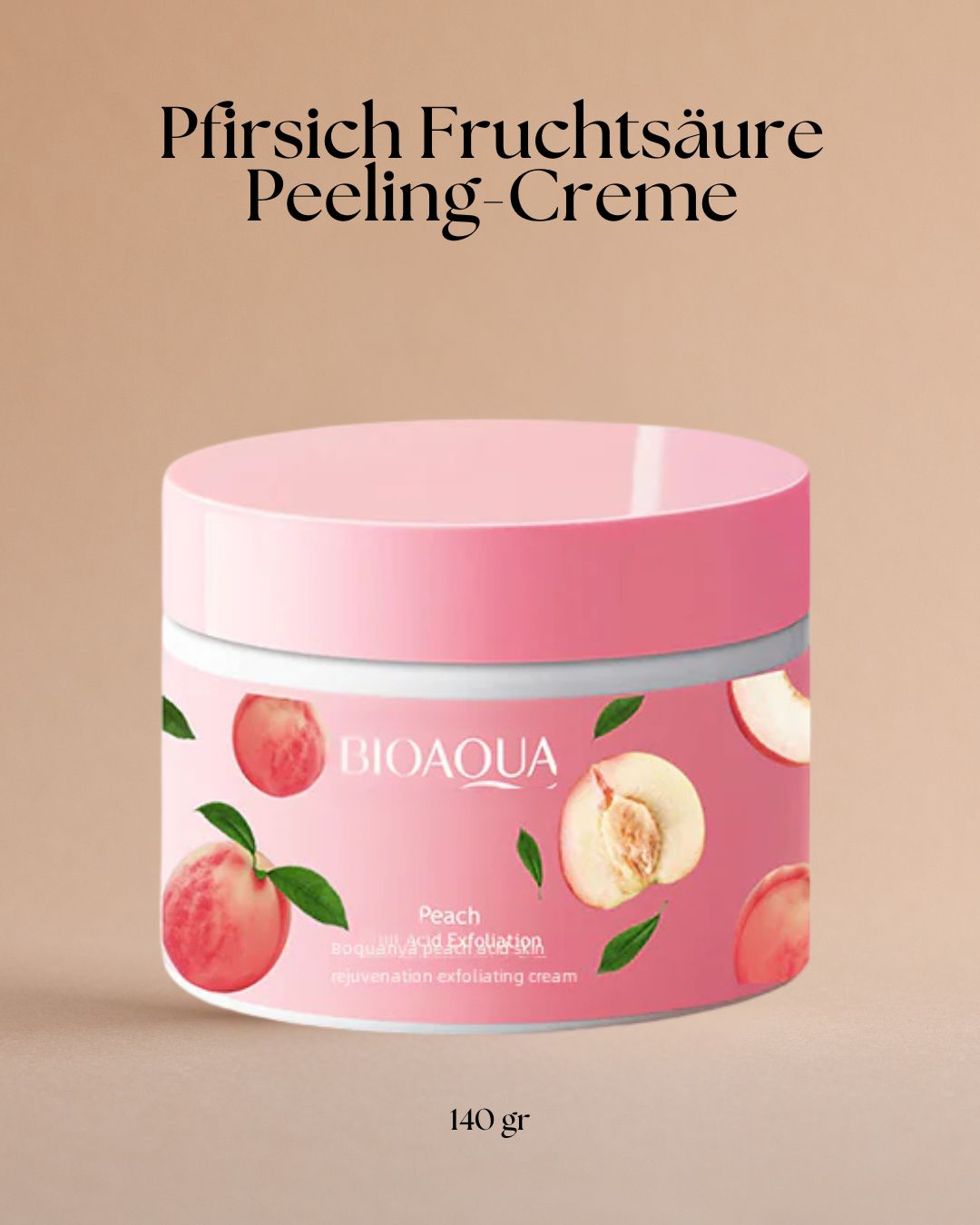 Pfirsich Fruchtsäure Peeling-Creme – Sanftes Fruchtpeeling für glatte, strahlende Haut