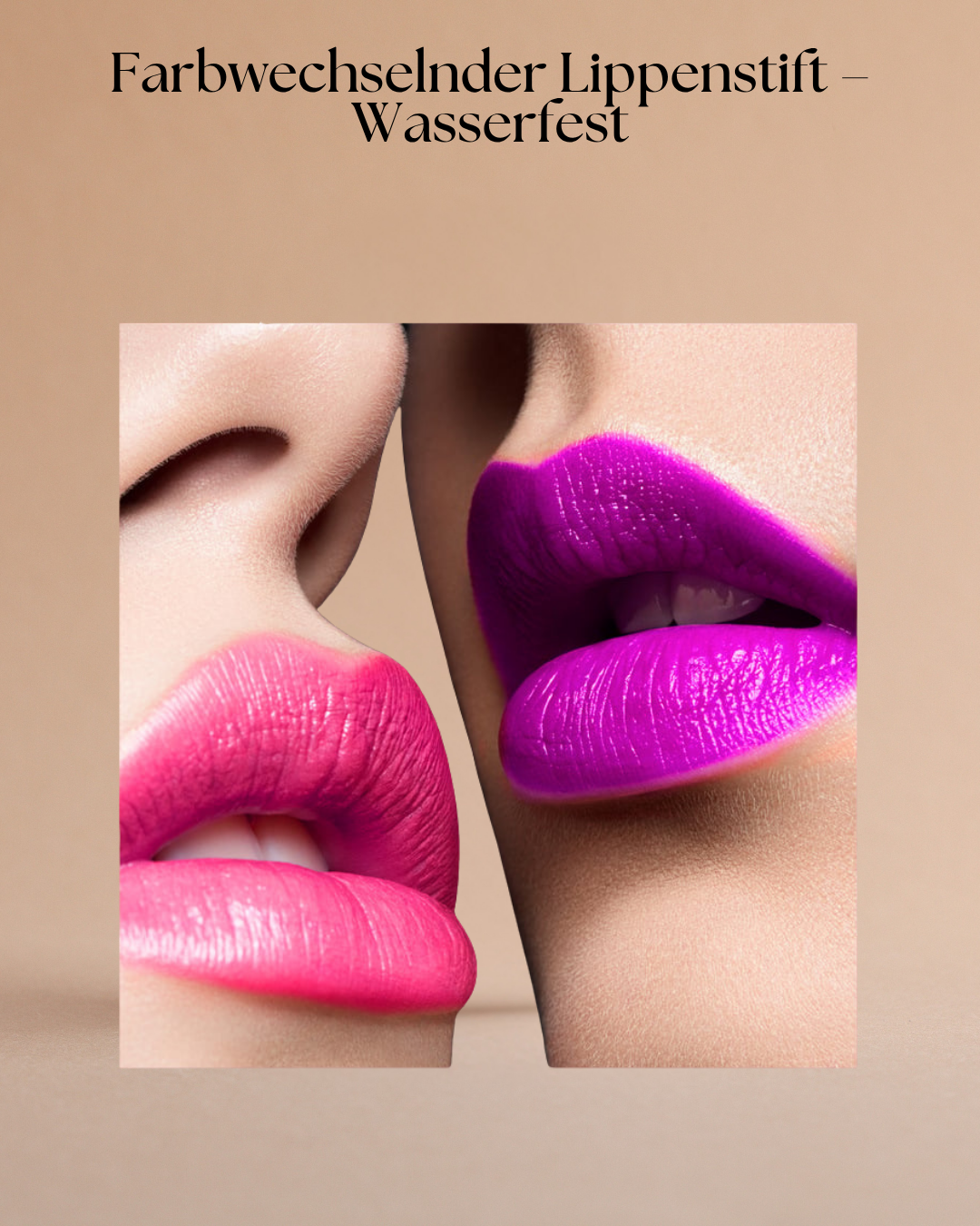 Farbwechselnder Lippenstift – Wasserfest, nicht abfärbend & feuchtigkeitsspendend mit Bienenwachs – Langanhaltend & individuell
