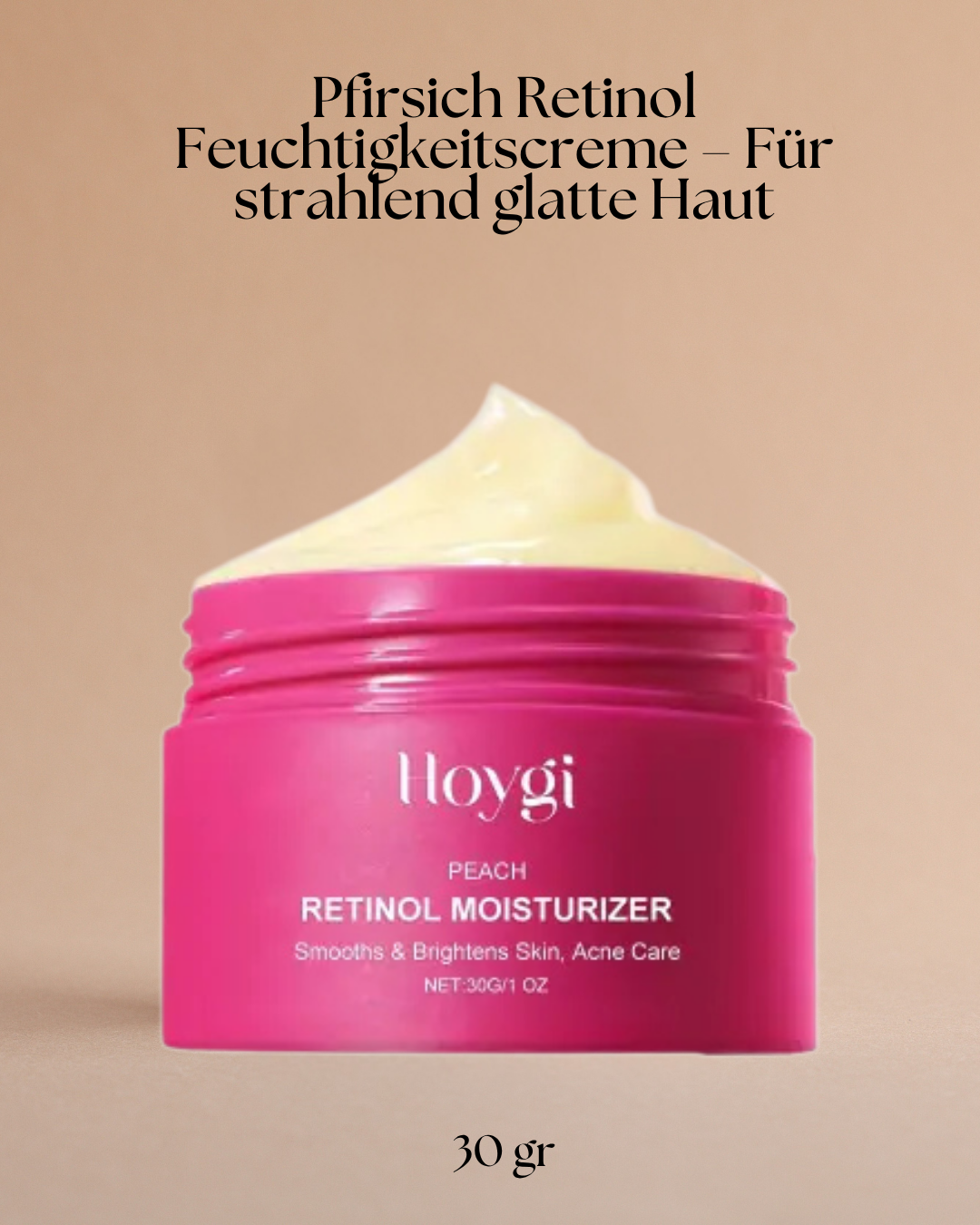 Pfirsich Retinol Feuchtigkeitscreme – Für strahlend glatte Haut