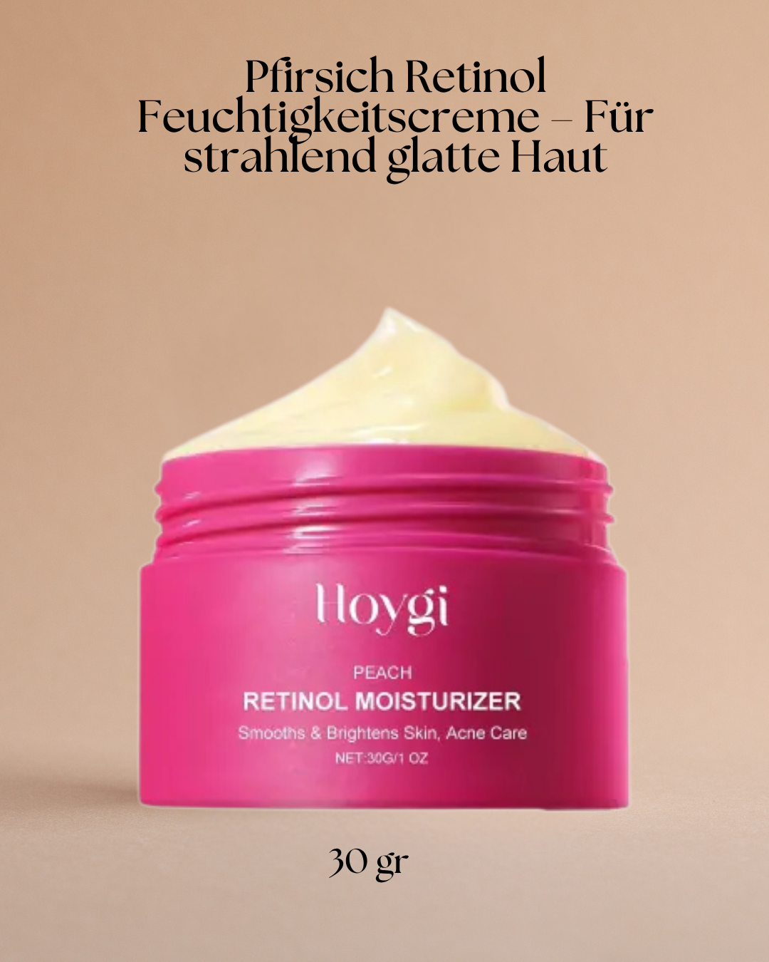 Pfirsich Retinol Feuchtigkeitscreme – Für strahlend glatte Haut