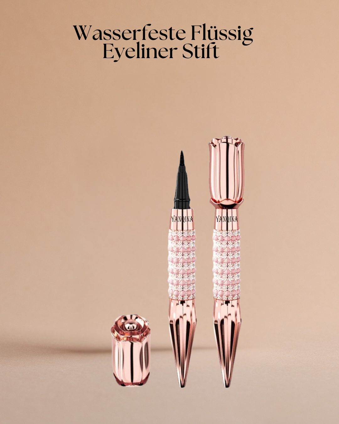 Wasserfester Schwarzer Flüssig-Eyeliner – Präziser Lidstrich mit langem Halt & mattem Finish