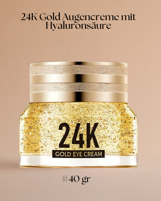 24K Gold Augencreme mit Hyaluronsäure – Anti-Aging Pflege gegen Falten & Augenringe