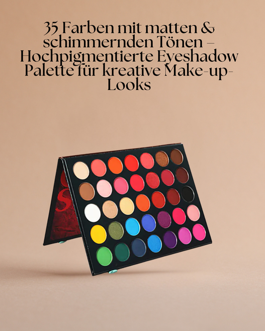 35 Farben mit matten & schimmernden Tönen – Hochpigmentierte Eyeshadow Palette für kreative Make-up-Looks