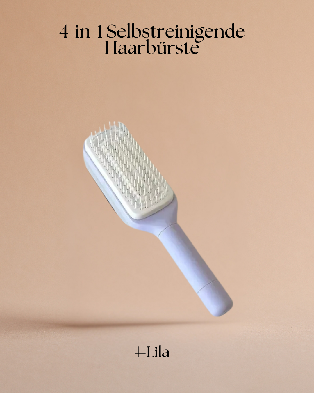 4-in-1 Selbstreinigende Haarbürste – Glänzendes Haar, ganz ohne Aufwand