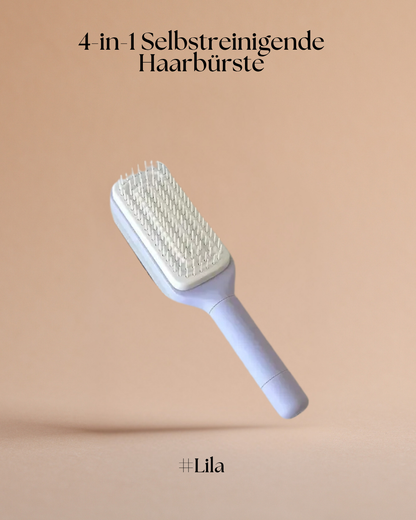 4-in-1 Selbstreinigende Haarbürste – Glänzendes Haar, ganz ohne Aufwand