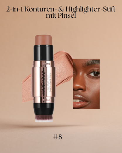 2-in-1 Konturen- & Highlighter-Stift mit Pinsel