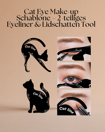 Cat Eye Make-up Schablonen-Set – Perfekte Eyeliner & Lidschatten im Handumdrehen