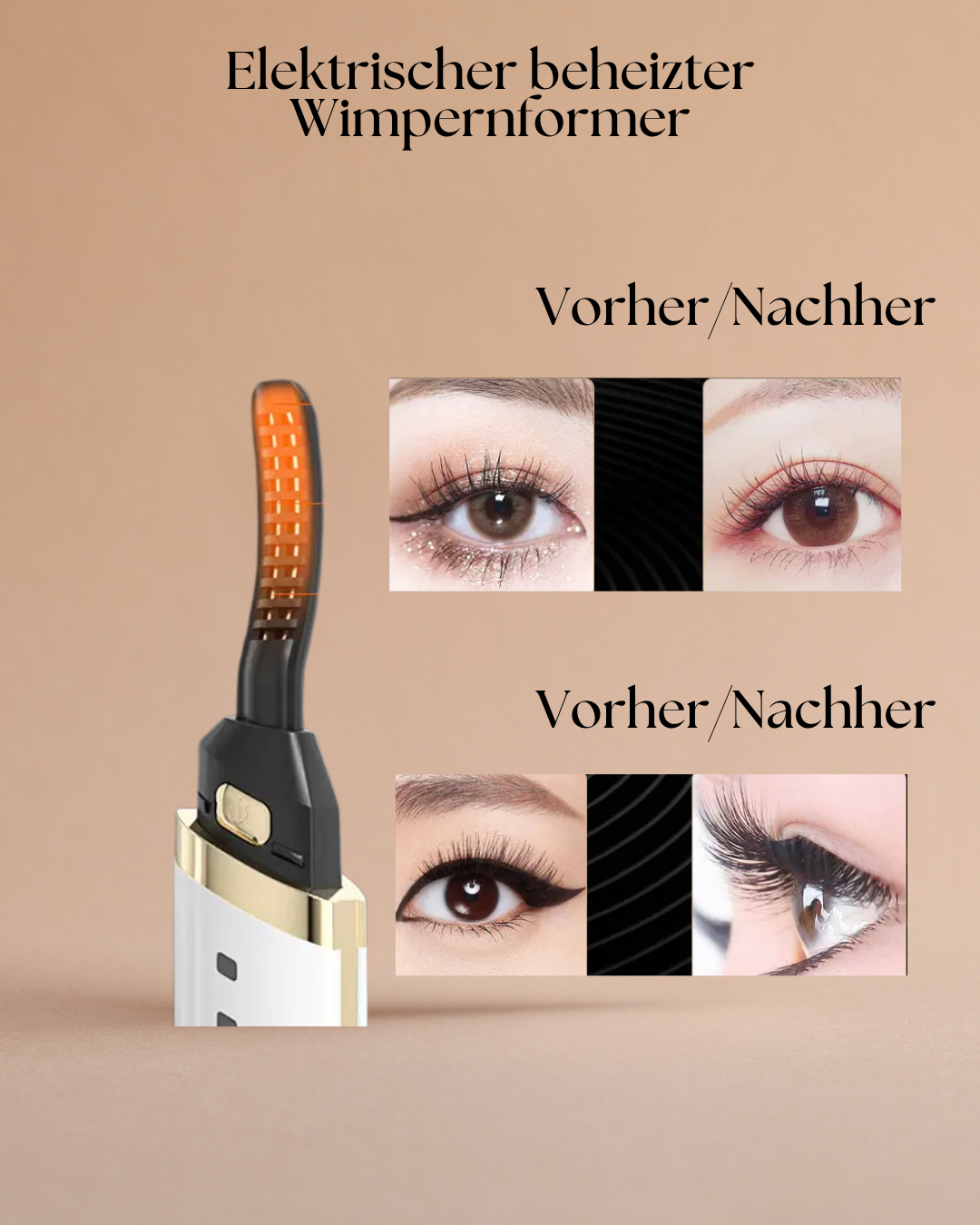 Elektrischer beheizter Wimpernformer– Perfekt geschwungene Wimpern in Sekunden