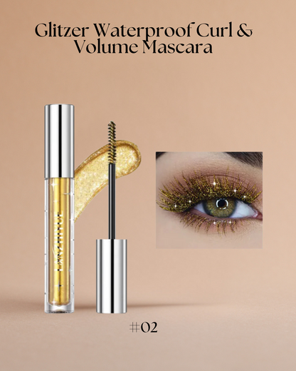 Glitzer Wasserfeste Curl & Volume Mascara – Volumen, Schwung & strahlender Glanz