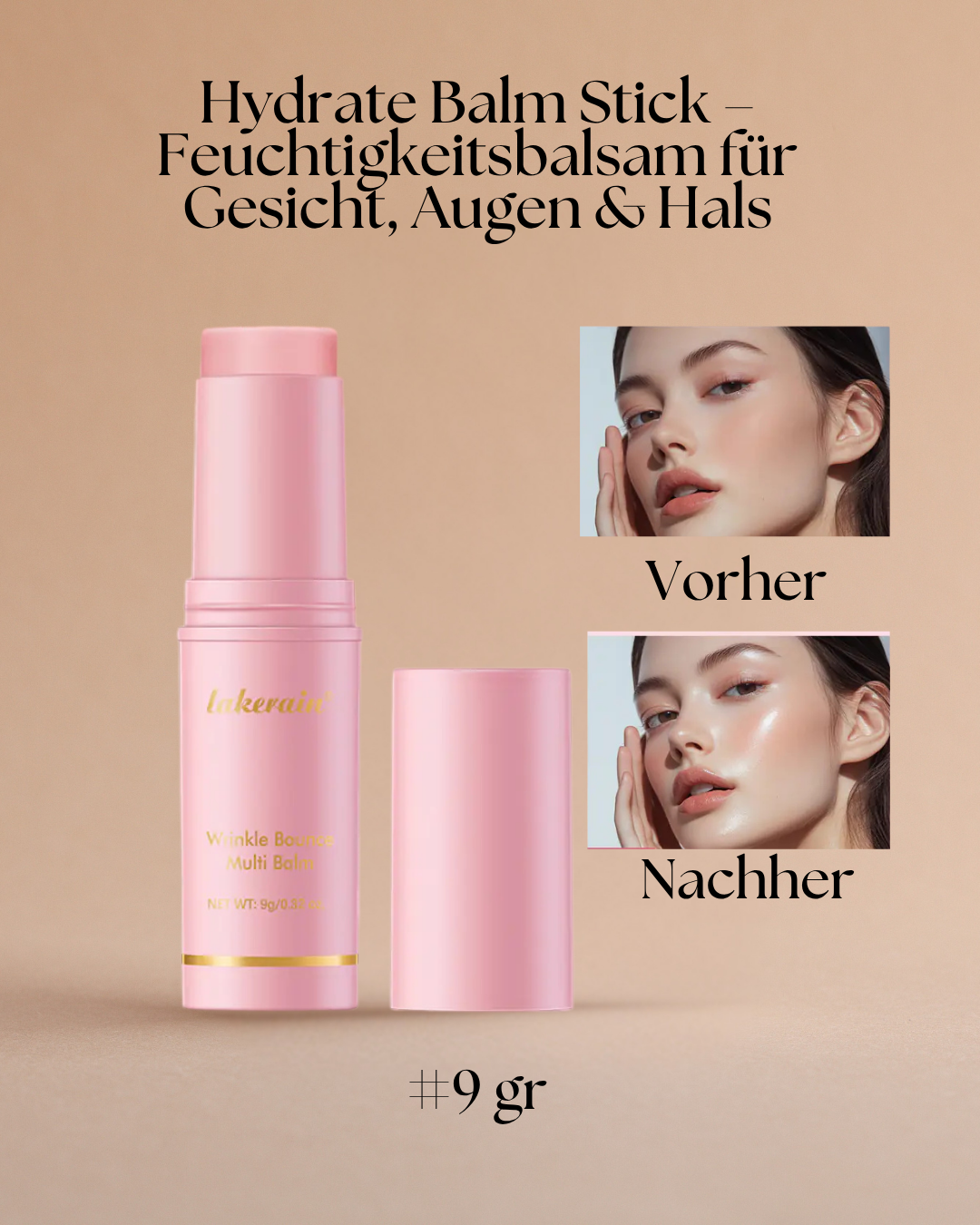 Feuchtigkeitsbalsam Stick für Gesicht, Augen & Hals