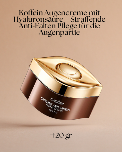 Koffein Augencreme mit Hyaluronsäure – Straffende Anti-Falten Pflege für die Augenpartie