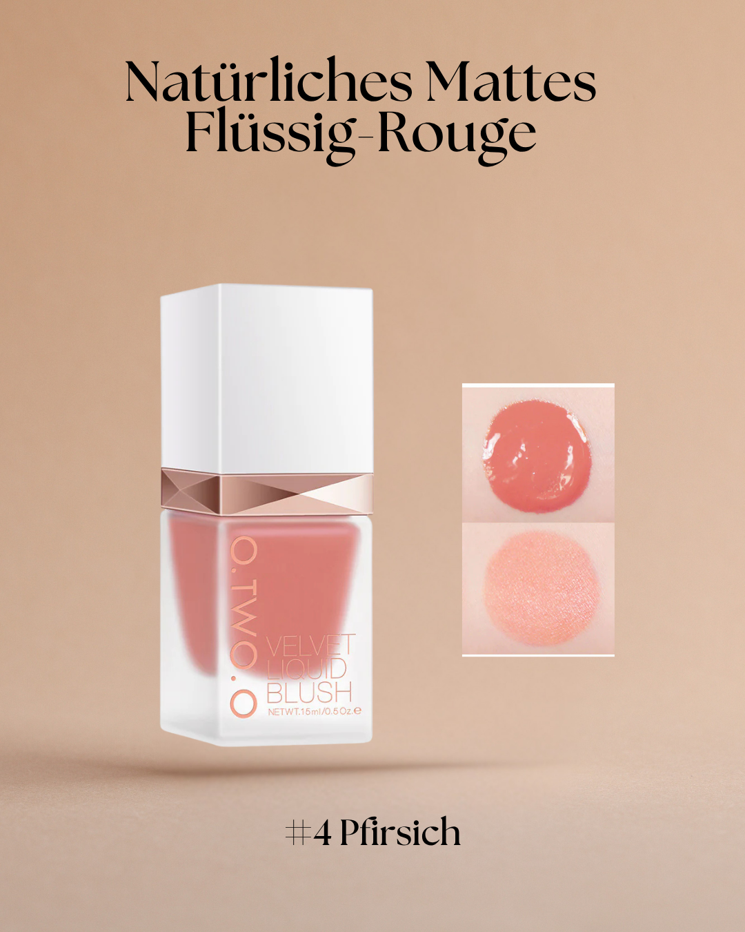Natürliches Mattes Flüssig-Rouge – Für ein softes, langanhaltendes Finish