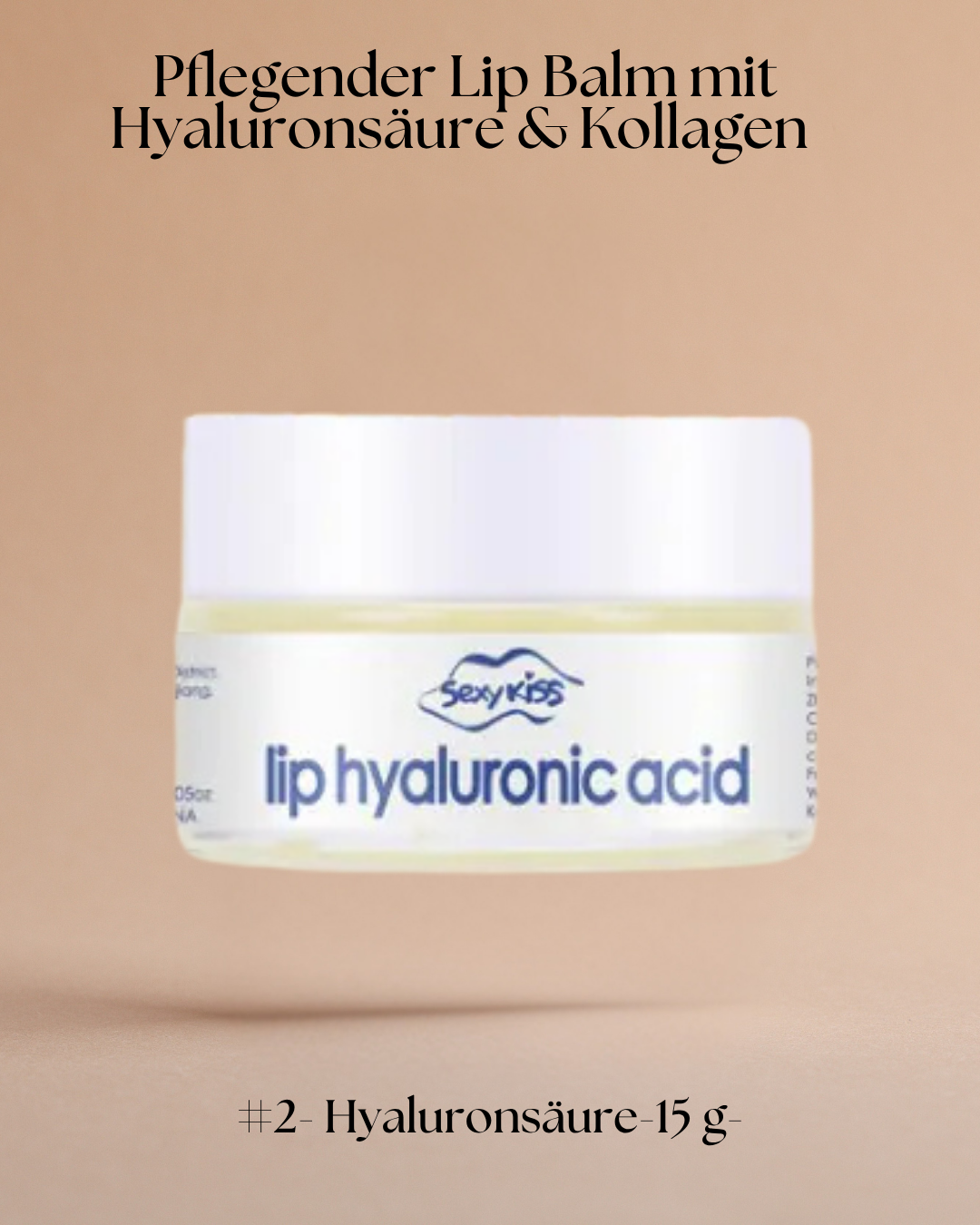 Pflegender Lip Balm mit Hyaluronsäure & Kollagen - Für glatte, pralle & gepflegte Lippen