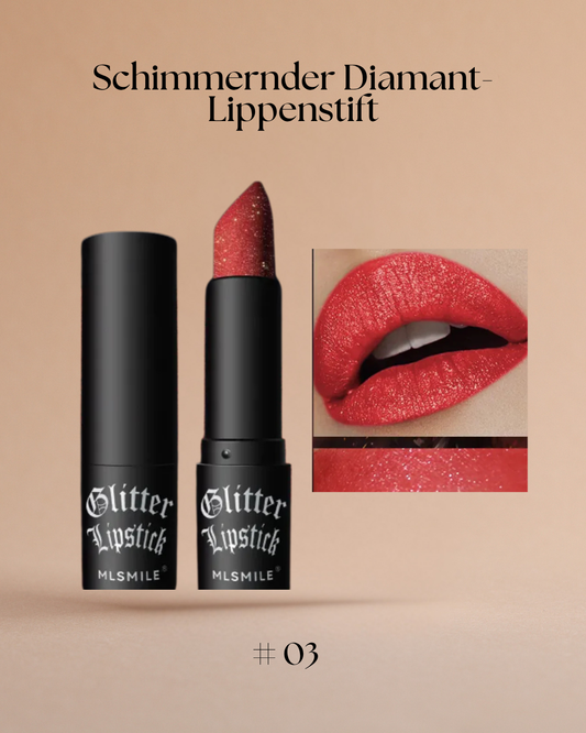 Glamouröser Schimmer-Lippenstift mit Diamant-Effekt – Pflegend, langanhaltend und in 7 strahlenden Farben
