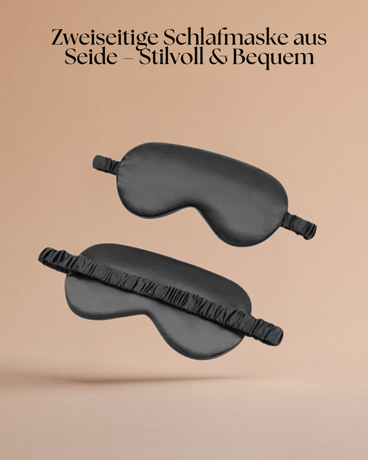 Zweiseitige Schlafmaske aus Seidenoptik– Stilvoll & Bequem
