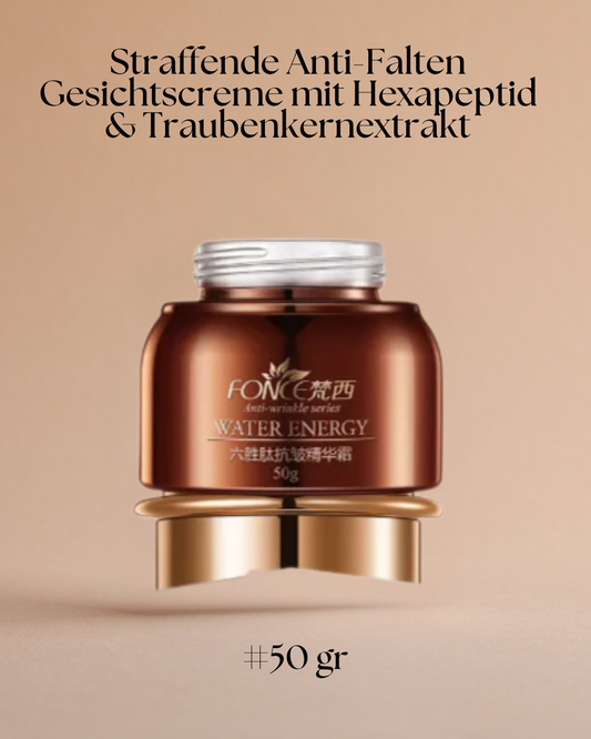 Straffende Anti-Falten Gesichtscreme mit Hexapeptid & Traubenkernextrakt