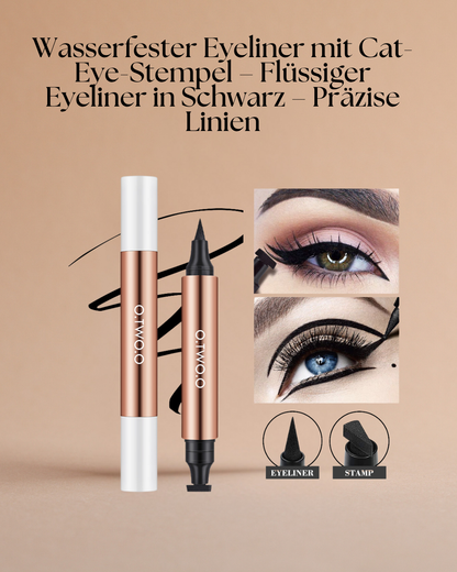 Wasserfester Cat-Eye Eyeliner Pen mit Stempel – Präzision leicht gemacht