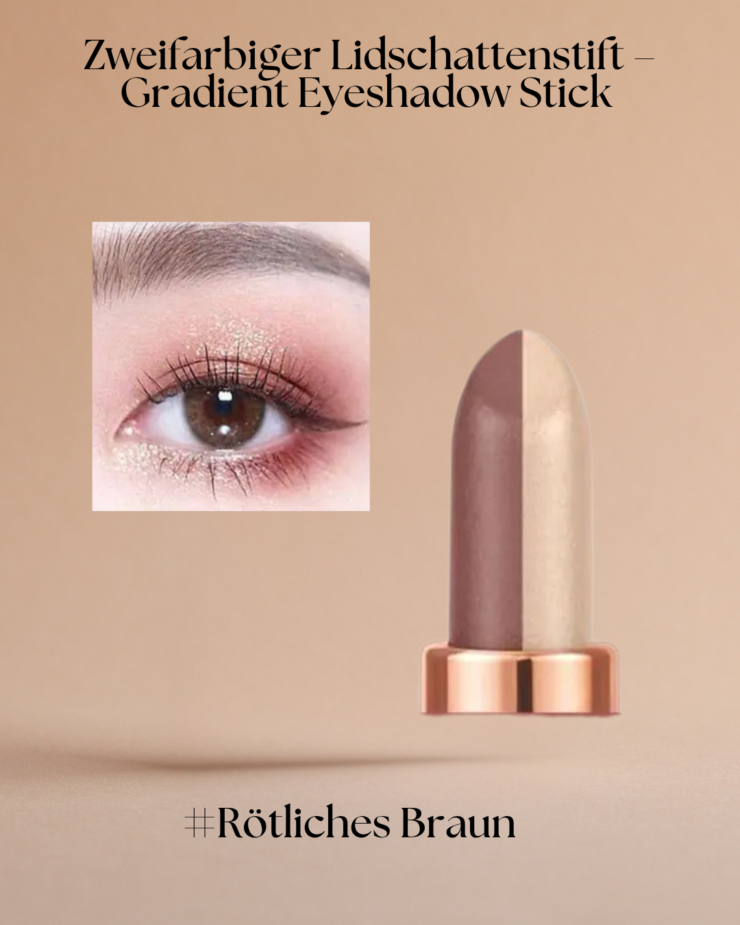 Zweifarbiger Lidschattenstift Stick mit seidig-weicher Textur & einfachem Auftrag – 6 Farben für natürliche bis dramatische Looks